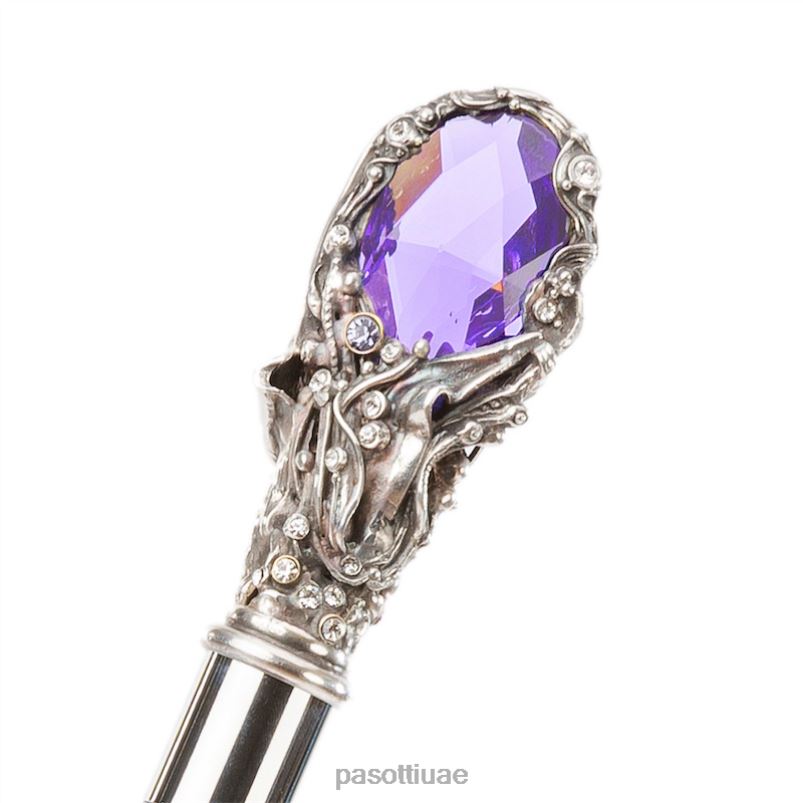 مظلة | 185n 21284-14 w68 - مظلة سواروفسكي أرجوانية، قماش مزدوج PASOTTI Z446V554